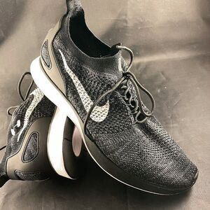 Nike Flyknit Mariah Racer Women 11 US 43 EUR Black Gray White